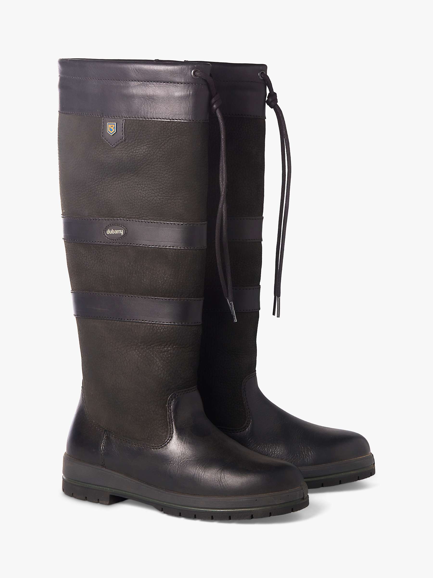 Buy Dubarry Galway Leather Knee Boots, Black Online at johnlewis.com