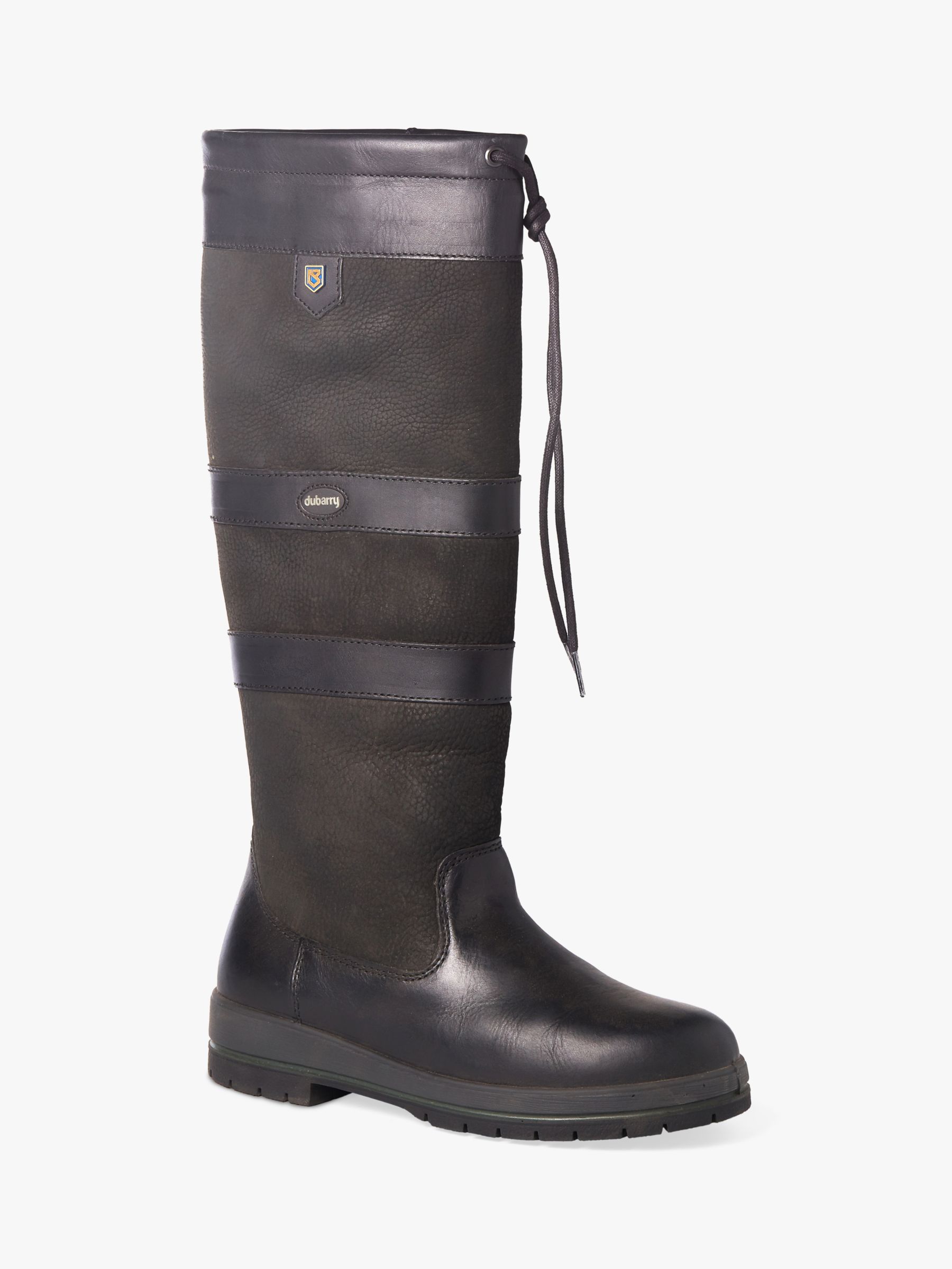 Dubarry Galway Leather Knee Boots, Black, 4