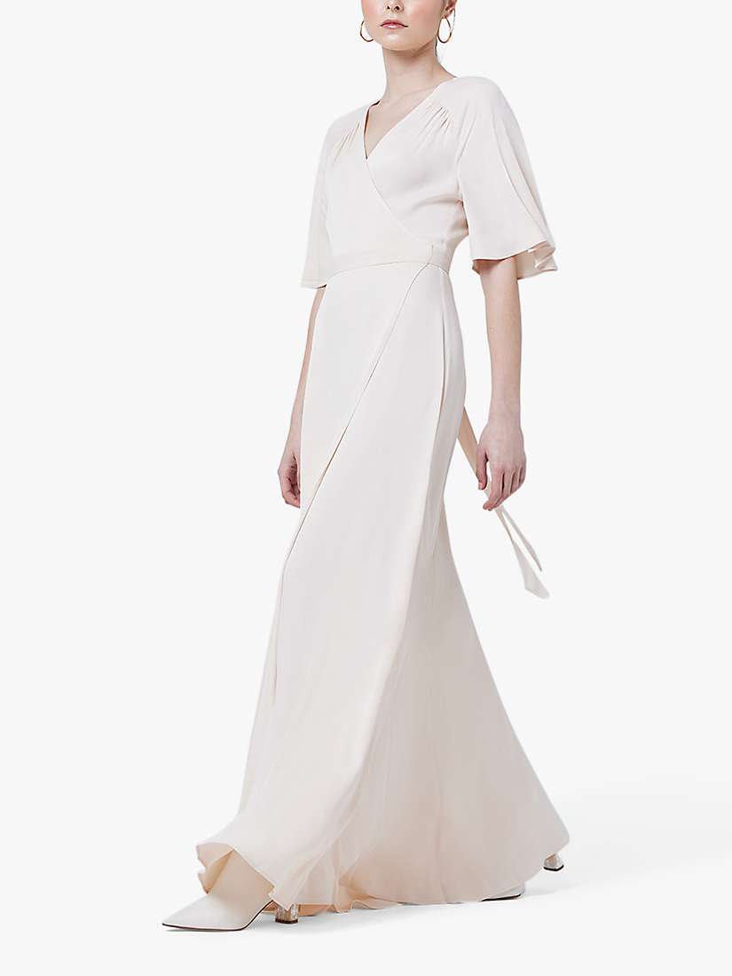Buy Maids to Measure Margot Wrap Maxi Dress, Champage Ivory Online at johnlewis.com