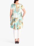 chesca Abstract Print Tiered Mini Dress, Pale Blue