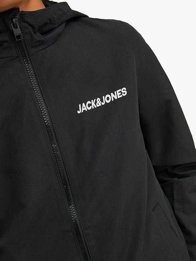 Jack & Jones Junior Hood Bomber Jacket, Black