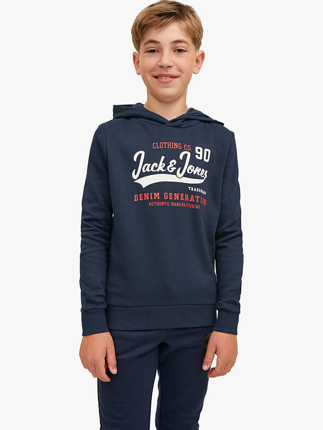 Jack & Jones Junior Varsity Logo Hoodie, Navy