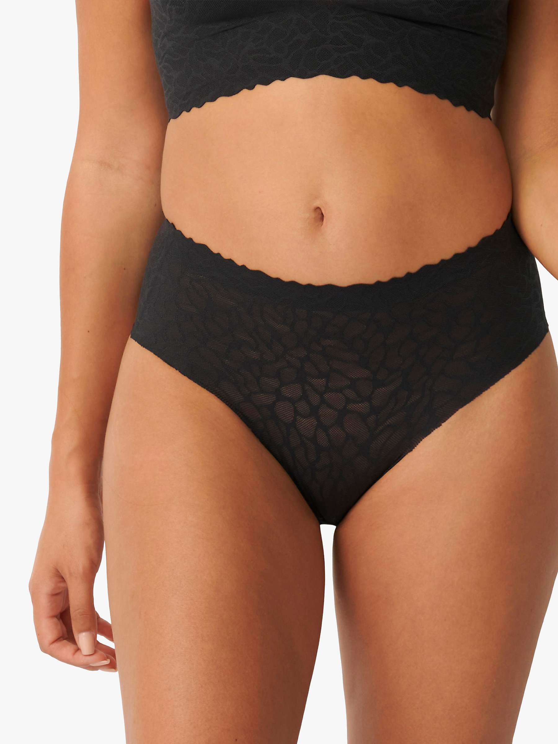 sloggi ZERO Feel Lace 2.0 Hipster Knickers, Black at Lewis