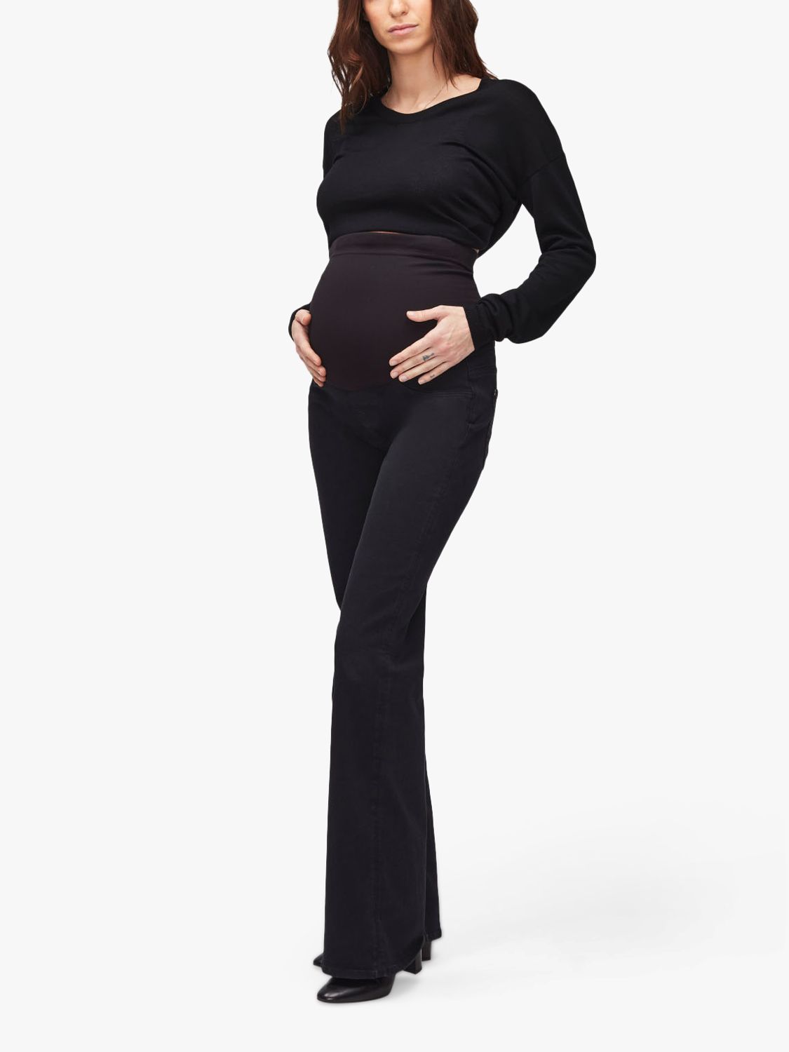7 For All Mankind Bootcut Maternity Jeans, Black, 26