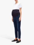 7 For All Mankind Straight Cut Maternity Jeans, Dark Blue