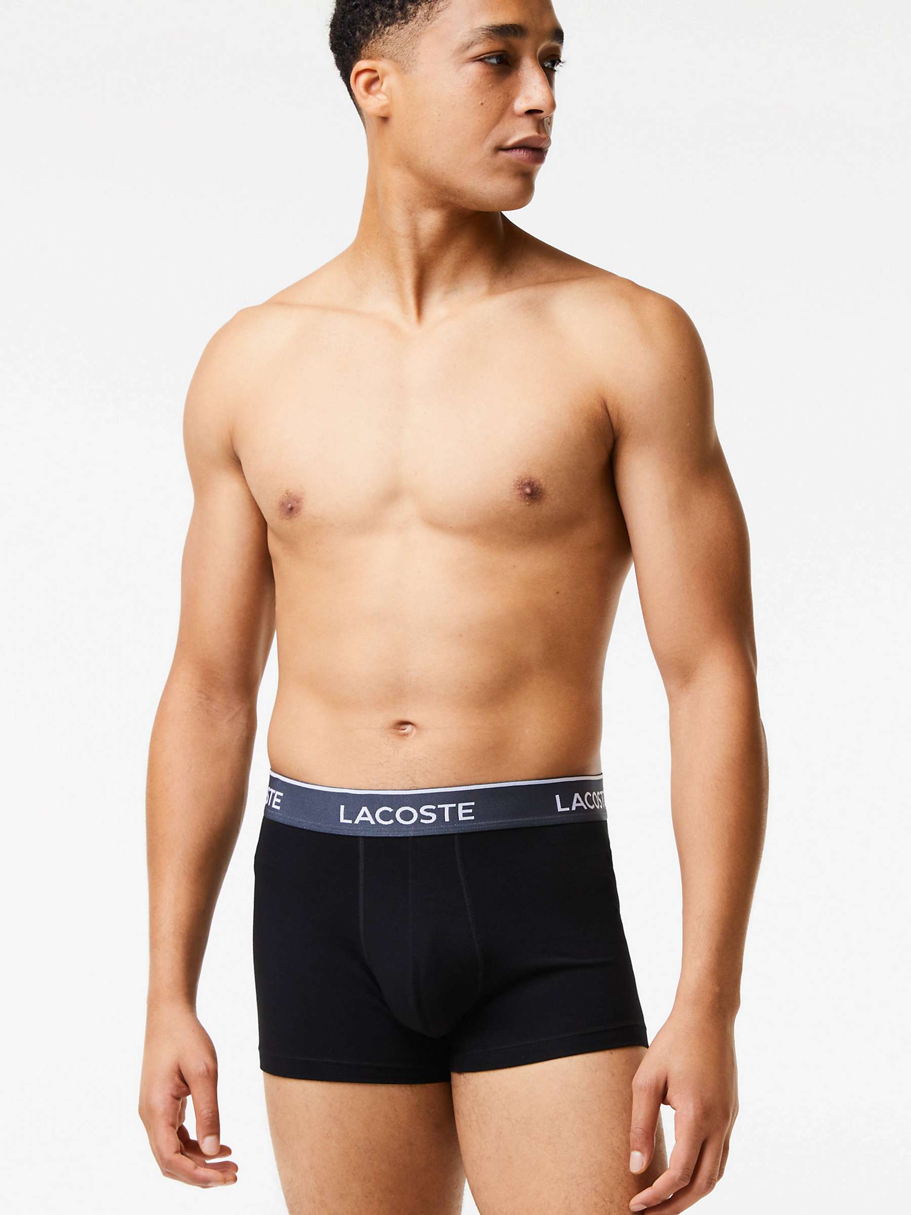Buy Lacoste Contrast Waistband Trunks, Pack of 3 Online at johnlewis.com