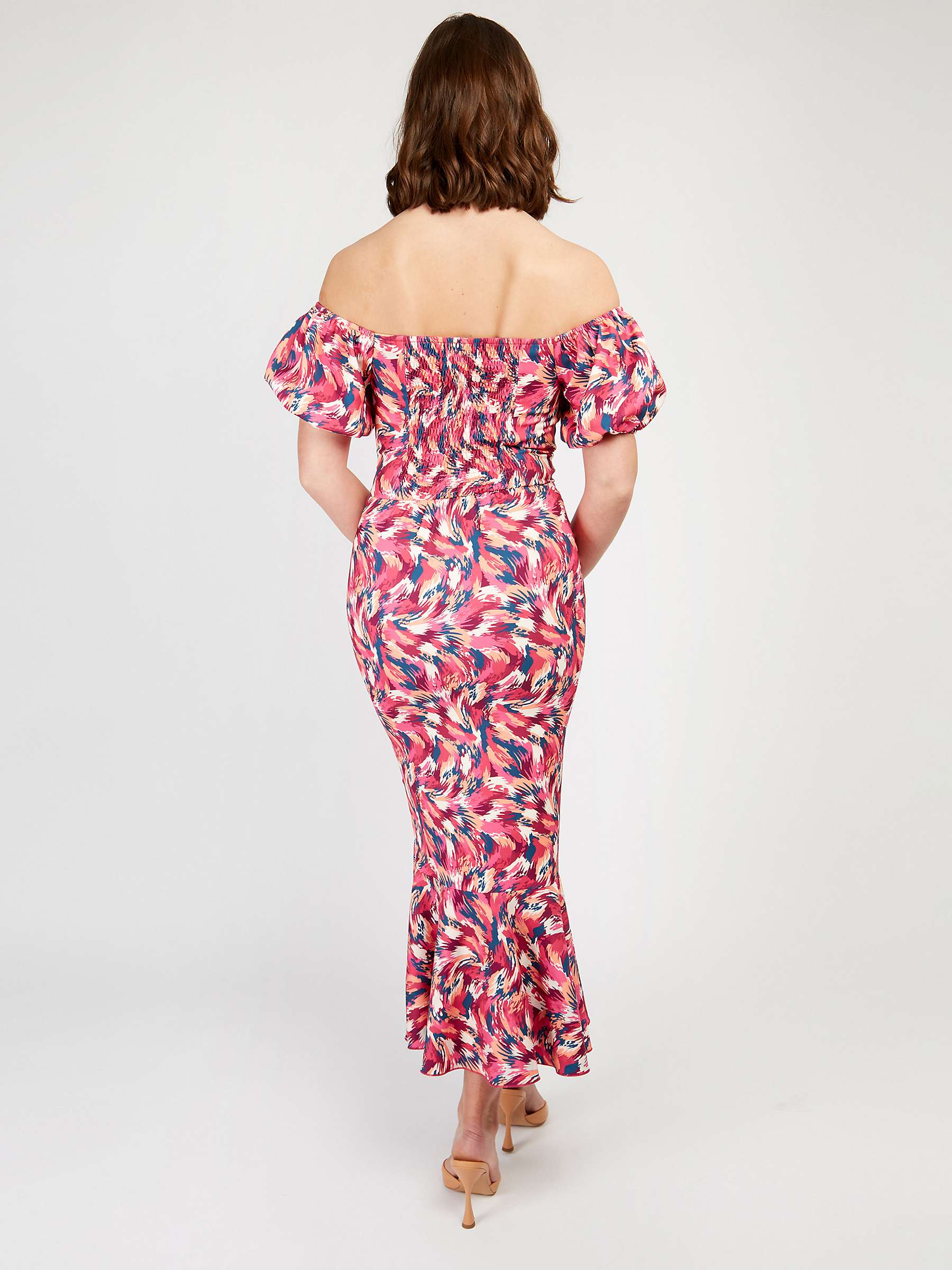 Buy Little Mistress Abstract Bardot Midaxi Dress, Multi Online at johnlewis.com