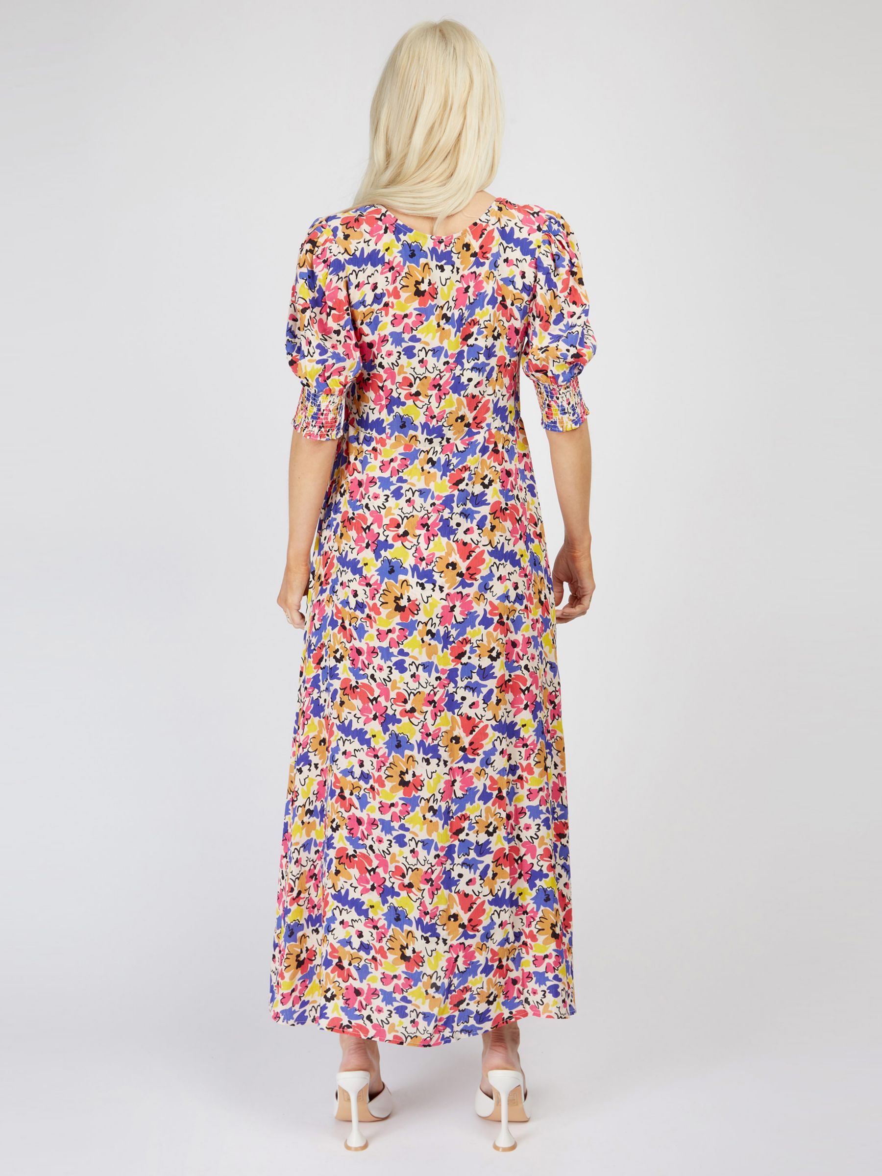 Buy Little Mistress by Vogue Williams Puff Sleeve Tea Dress, Multi Online at johnlewis.com