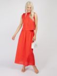 Little Mistress by Vogue Williams Textured Maxi Wrap Skirt, Red