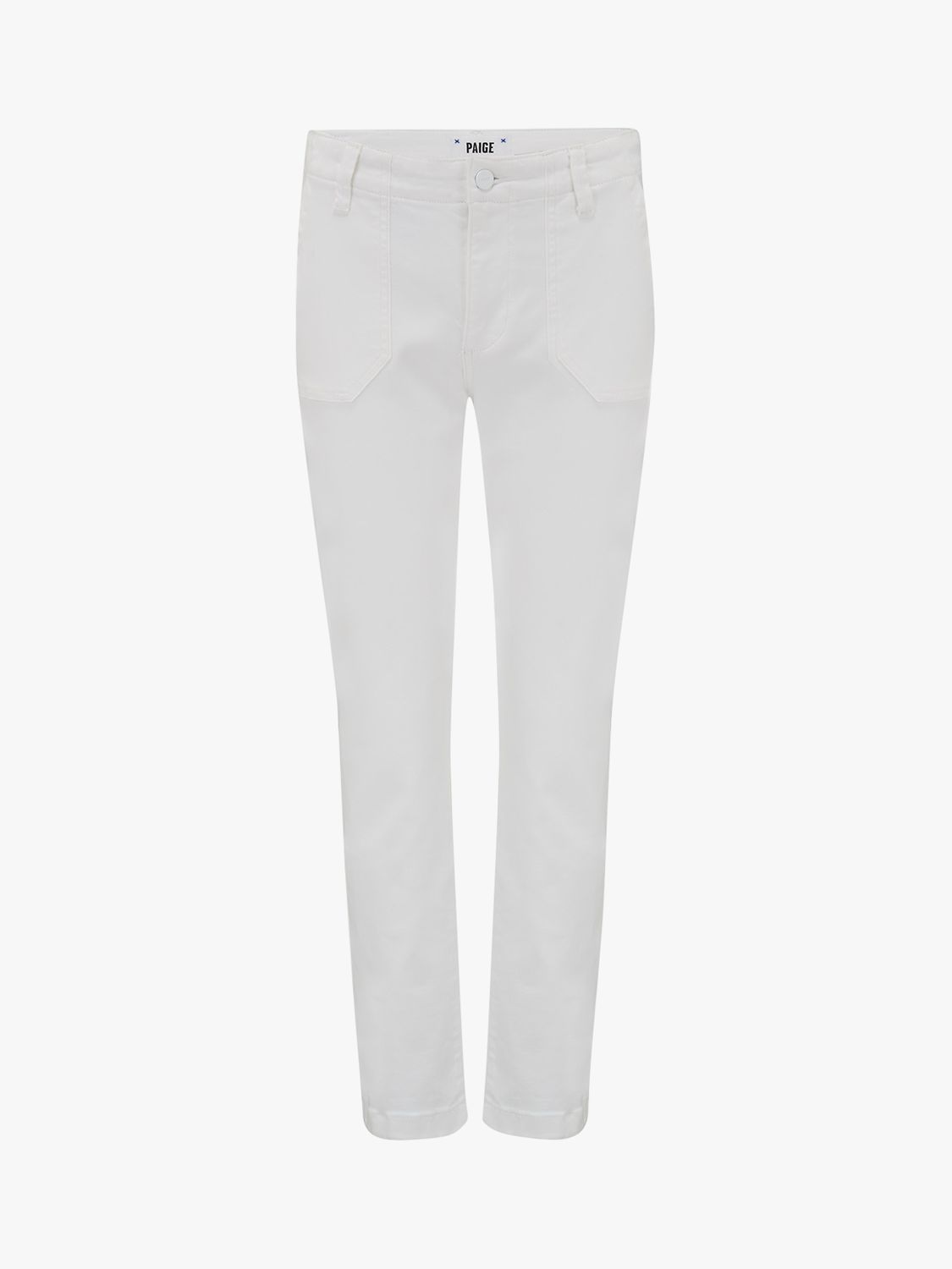PAIGE Mayslie Straight Leg Trousers, Crisp White at John Lewis & Partners
