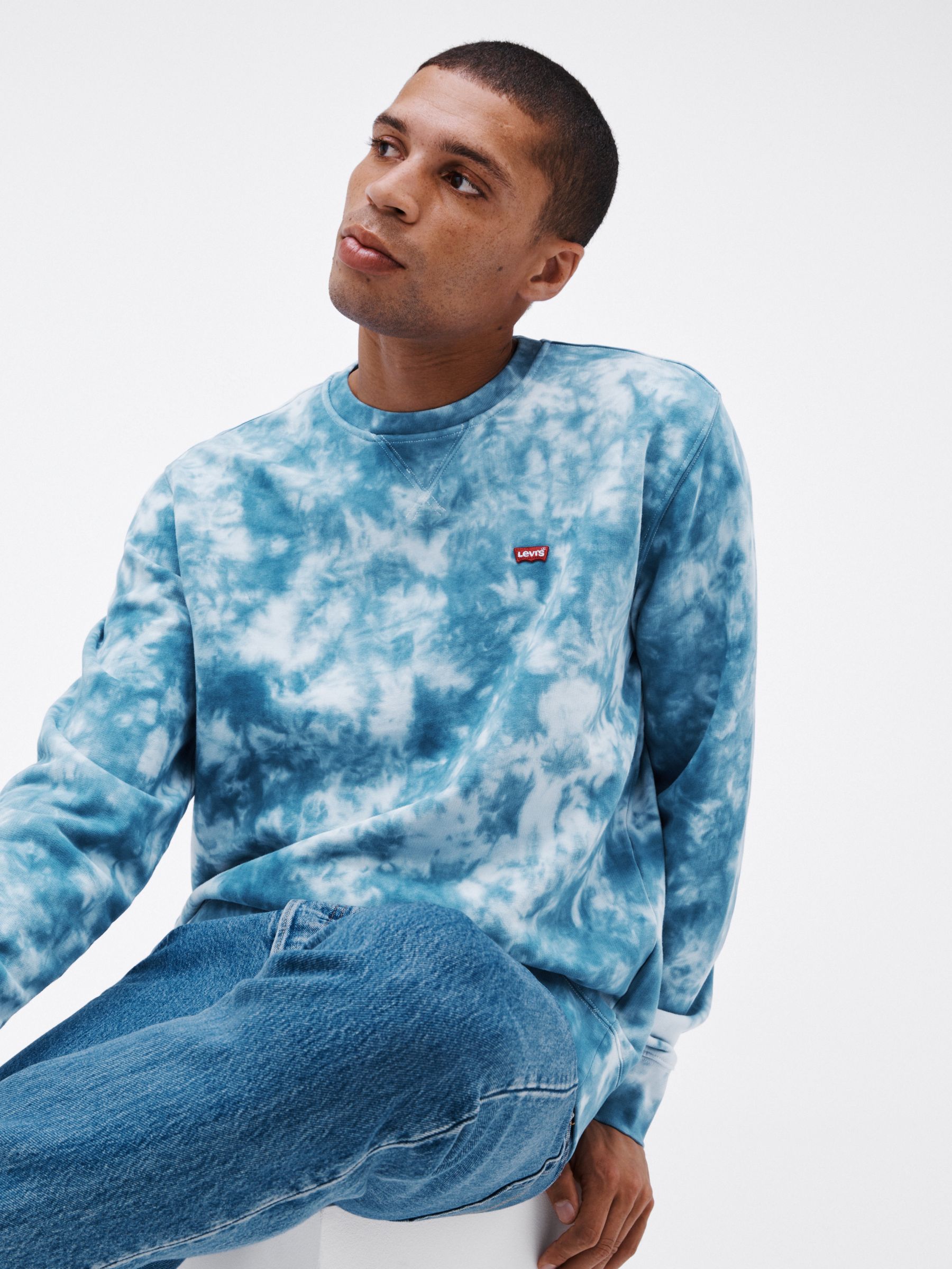 Levi's Original Tie Dye Print Sweatshirt, Horizon Blue