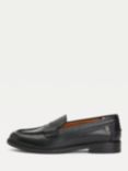 Tommy Hilfiger Leather Flat Loafers, Black