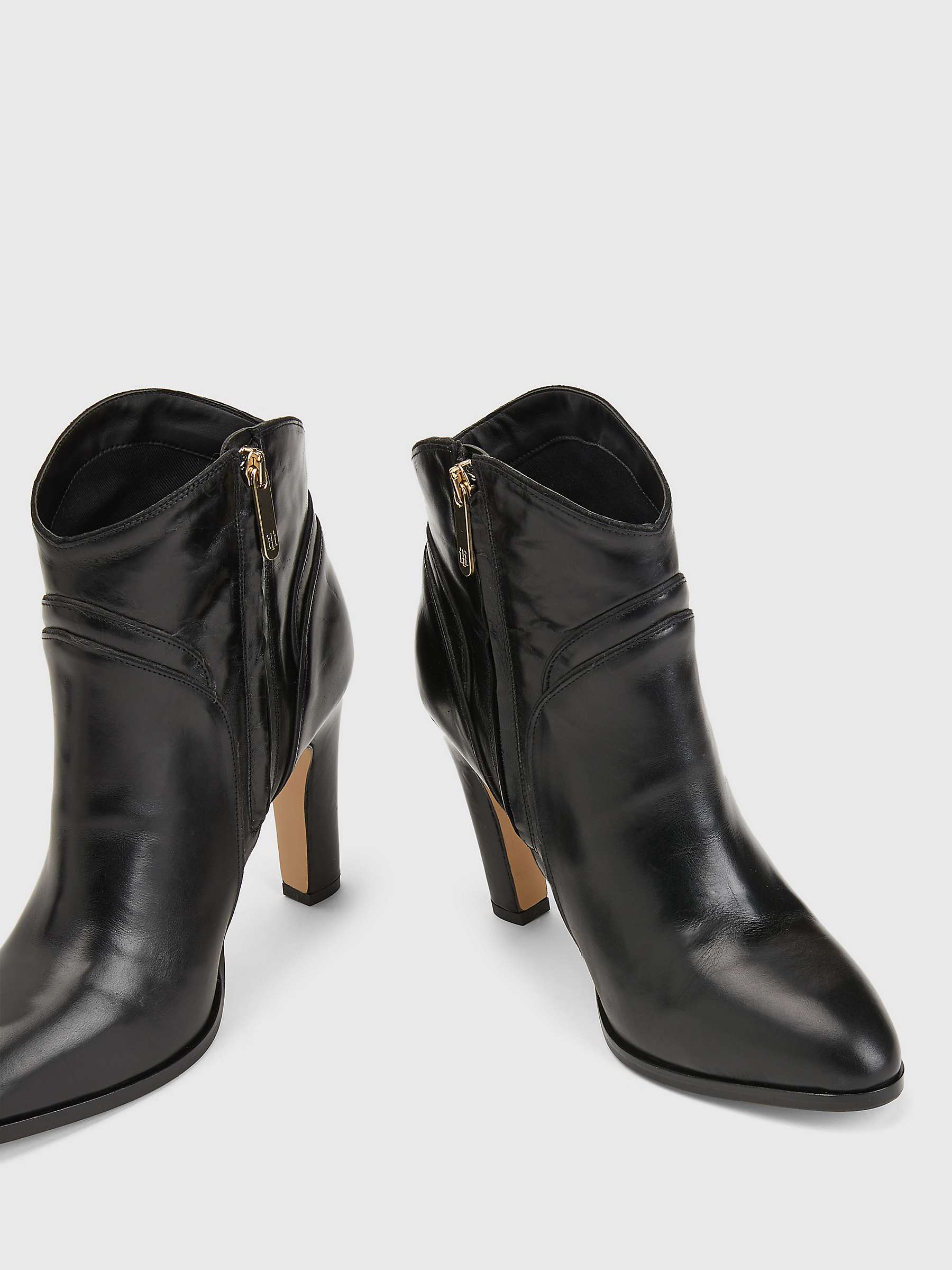carpet mortgage To edit Tommy Hilfiger Leather High Heel Ankle Boots, Black at John Lewis & Partners