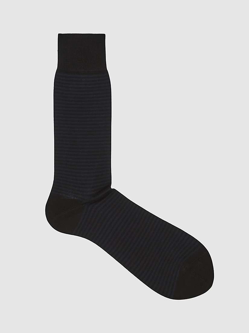 Buy Reiss Mario Stripe Print Cotton Blend Socks Online at johnlewis.com