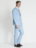 French Connection Wool Blend Slim Fit Peak Lapel Suit Jacket, Sky Blue