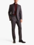 Moss x Cerutti Textured Tailored Fit Wool Twill Suit Jacket, Grey