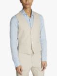 French Connection Slim Fit Waistcoat, Beige