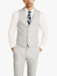 French Connection Slim Fit Flannel Waistcoat, Light Grey