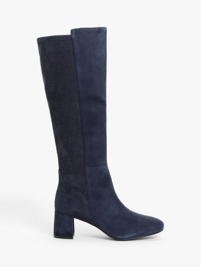 Stretch suede boots 2025 wide calf