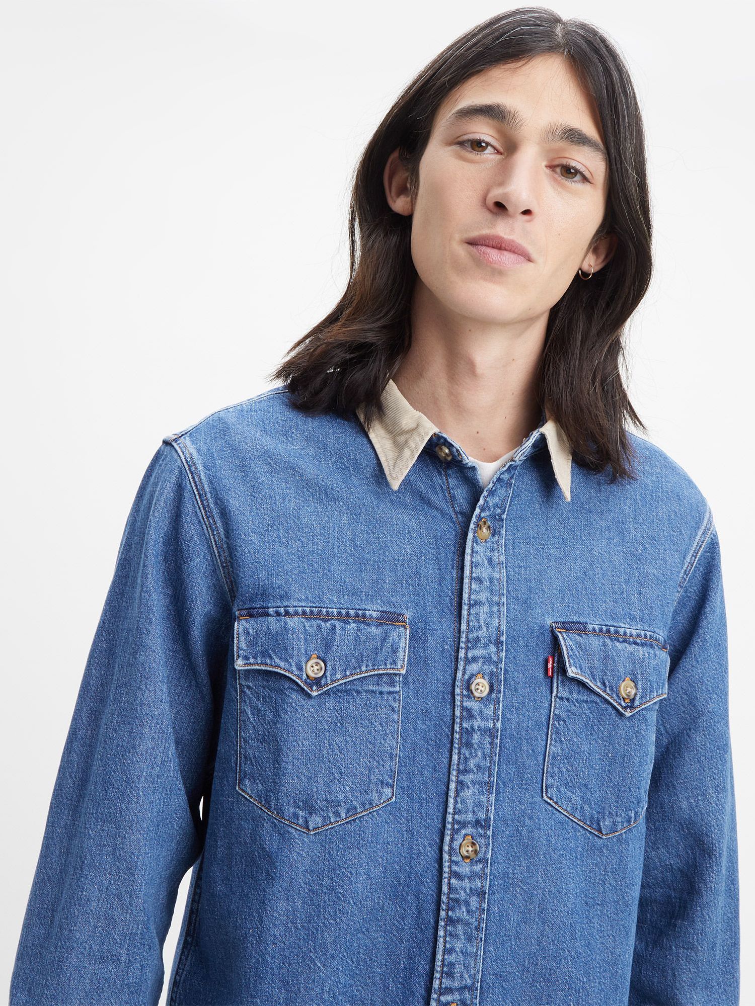 Levi's Relaxed Fit Western Shirt, Blue