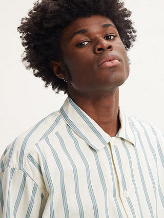 Levi's Slouchy Short Sleeve Stripe Shirt, Renna Star White