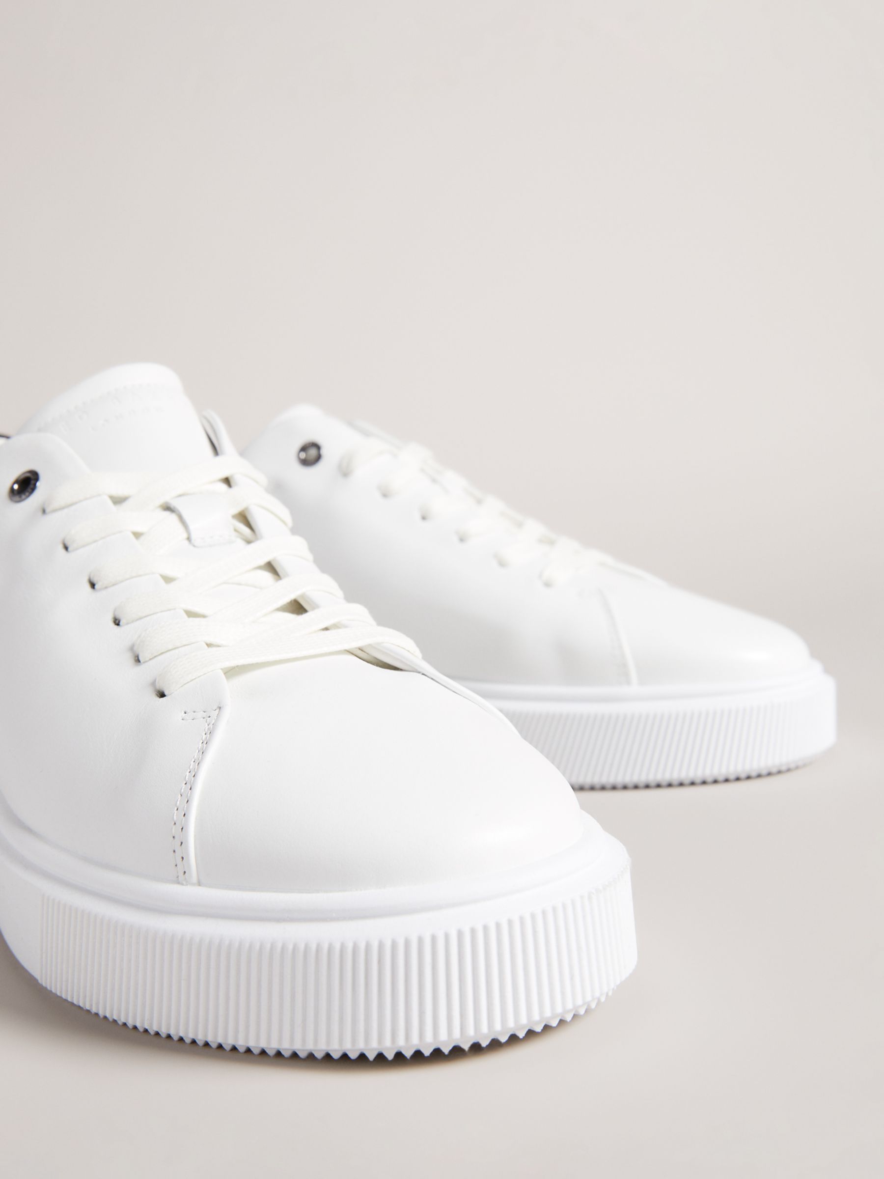 Ted Baker Breyon Leather Trainers, White at John Lewis & Partners