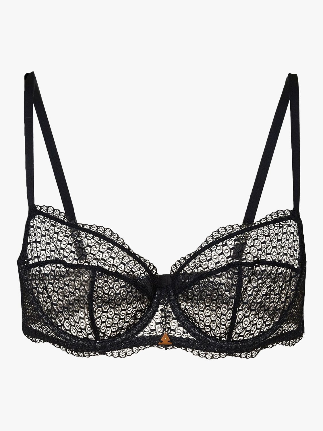 Beija London Waves Y Non Padded Underwired Bra, B-D Cup Sizes, Black at ...