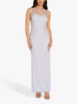 Adrianna Papell Studio Beaded Maxi Dress Serenity at John Lewis