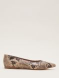Phase Eight Snake Print Leather Pumps, Brown/Multi