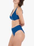 Maison Lejaby Naïade Zip-Front Bikini Top, Bleu Waves
