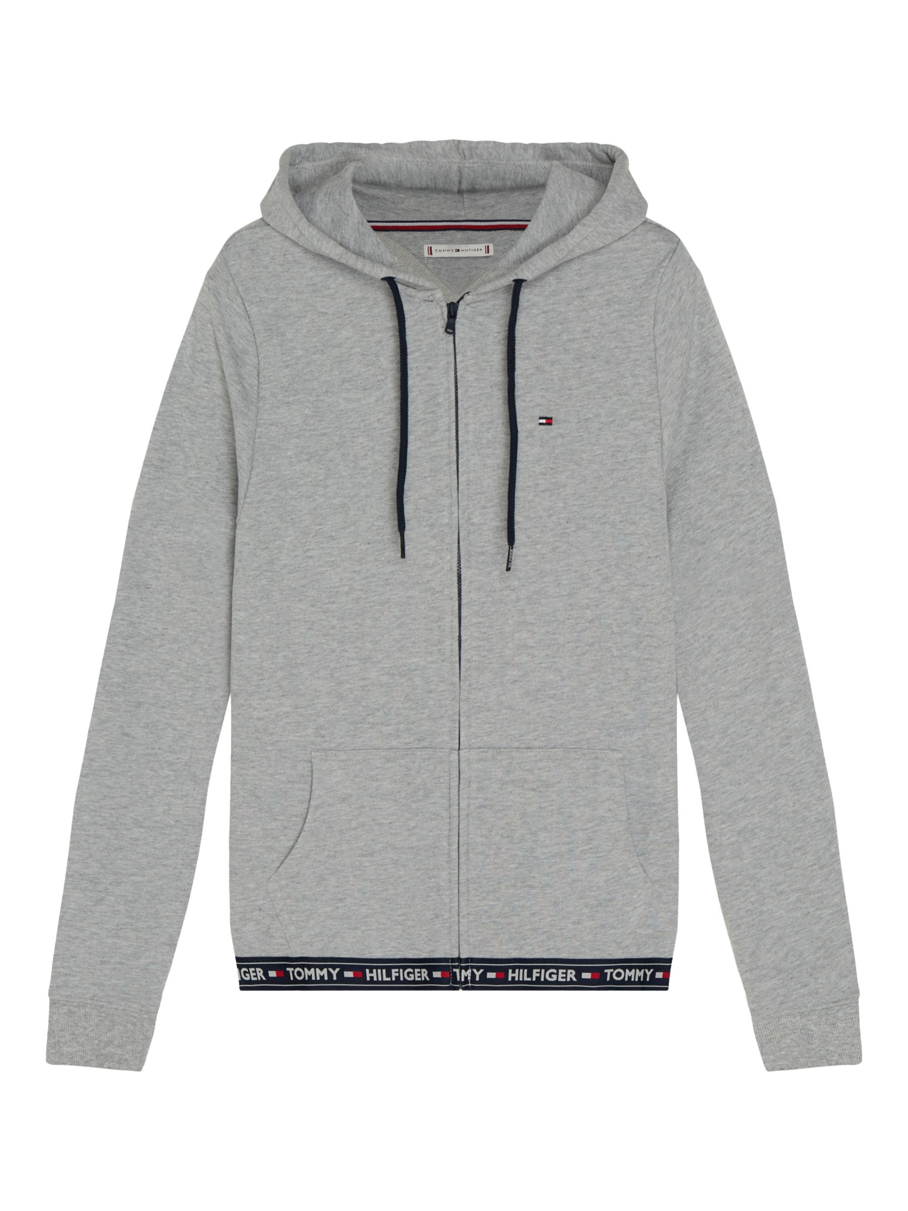 Tommy Hilfiger Authentic Full Zip Lounge Hoodie With Side Logo Taping in  Gray for Men