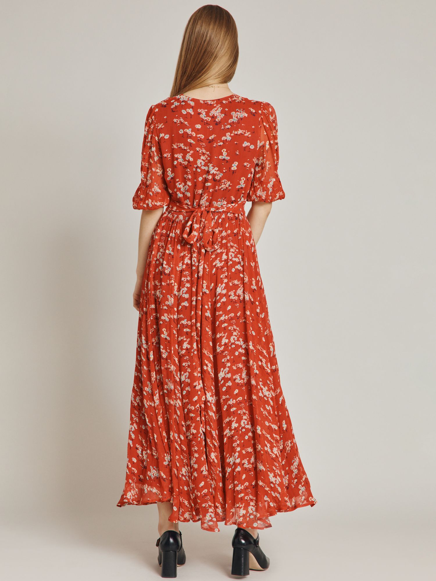 Ghost Margot Floral Maxi Dress, Red Daisy Meadow at John Lewis & Partners