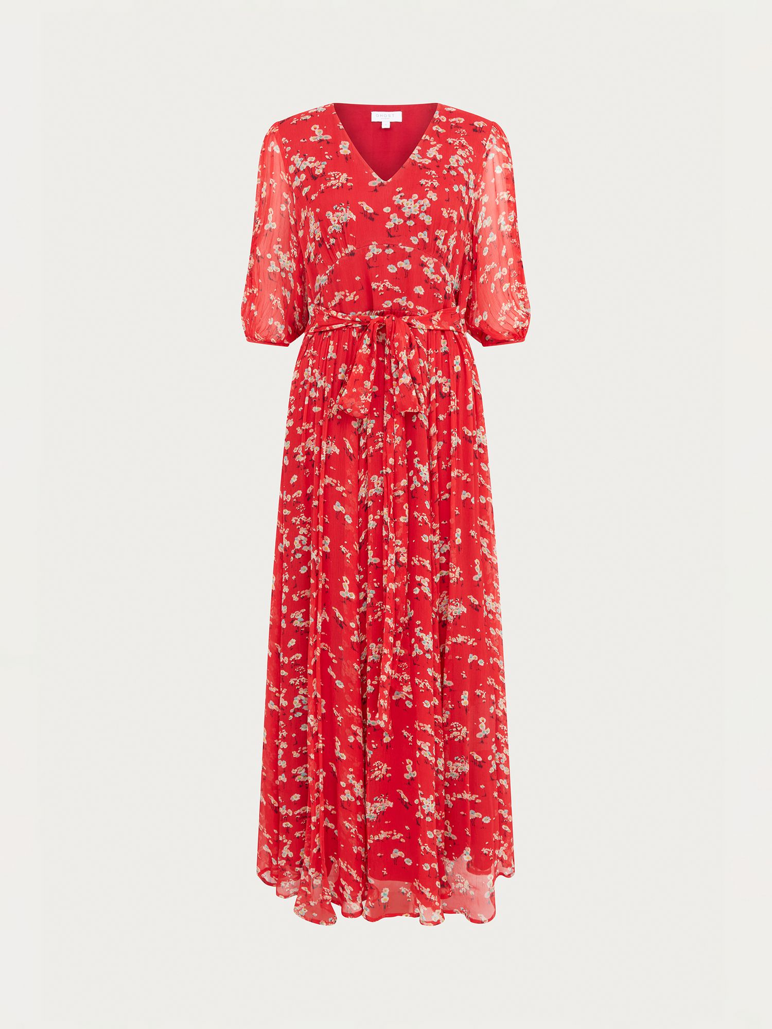 Ghost Margot Floral Maxi Dress, Red Daisy Meadow at John Lewis & Partners