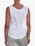 Pure Collection Linen Scoop Neck Vest, White