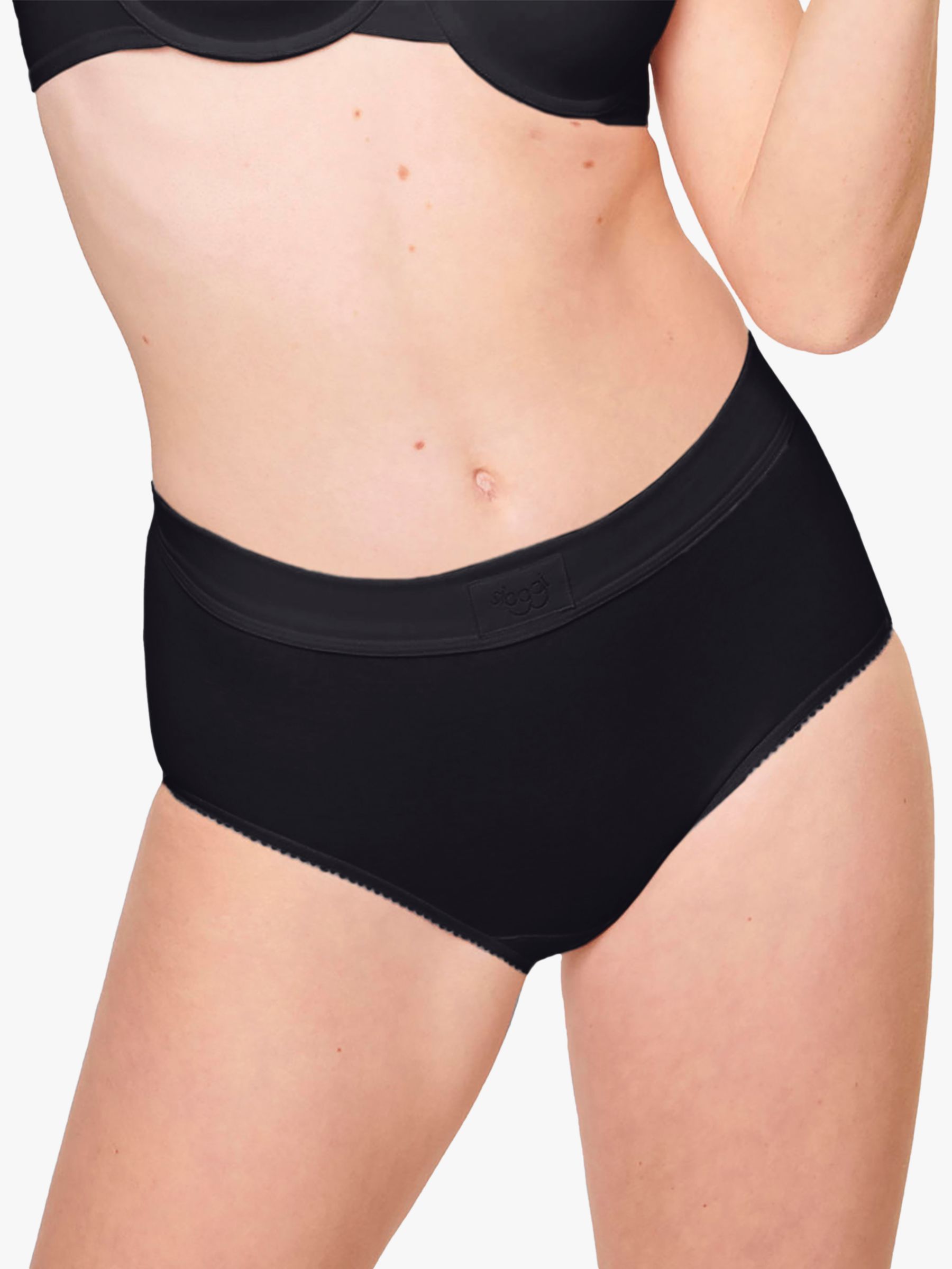 sloggi Double Comfort Maxi Knickers, Pack of 2, Black, 10