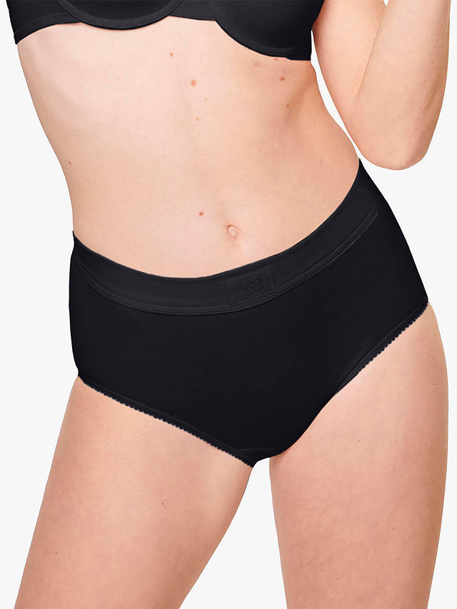 sloggi Double Comfort Maxi Knickers, Pack of 2, Black