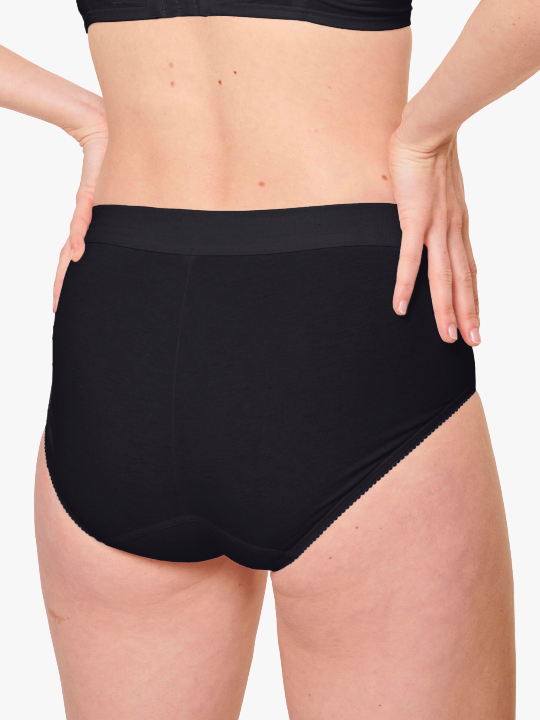 sloggi Double Comfort Maxi Knickers, Pack of 2, Black, 10