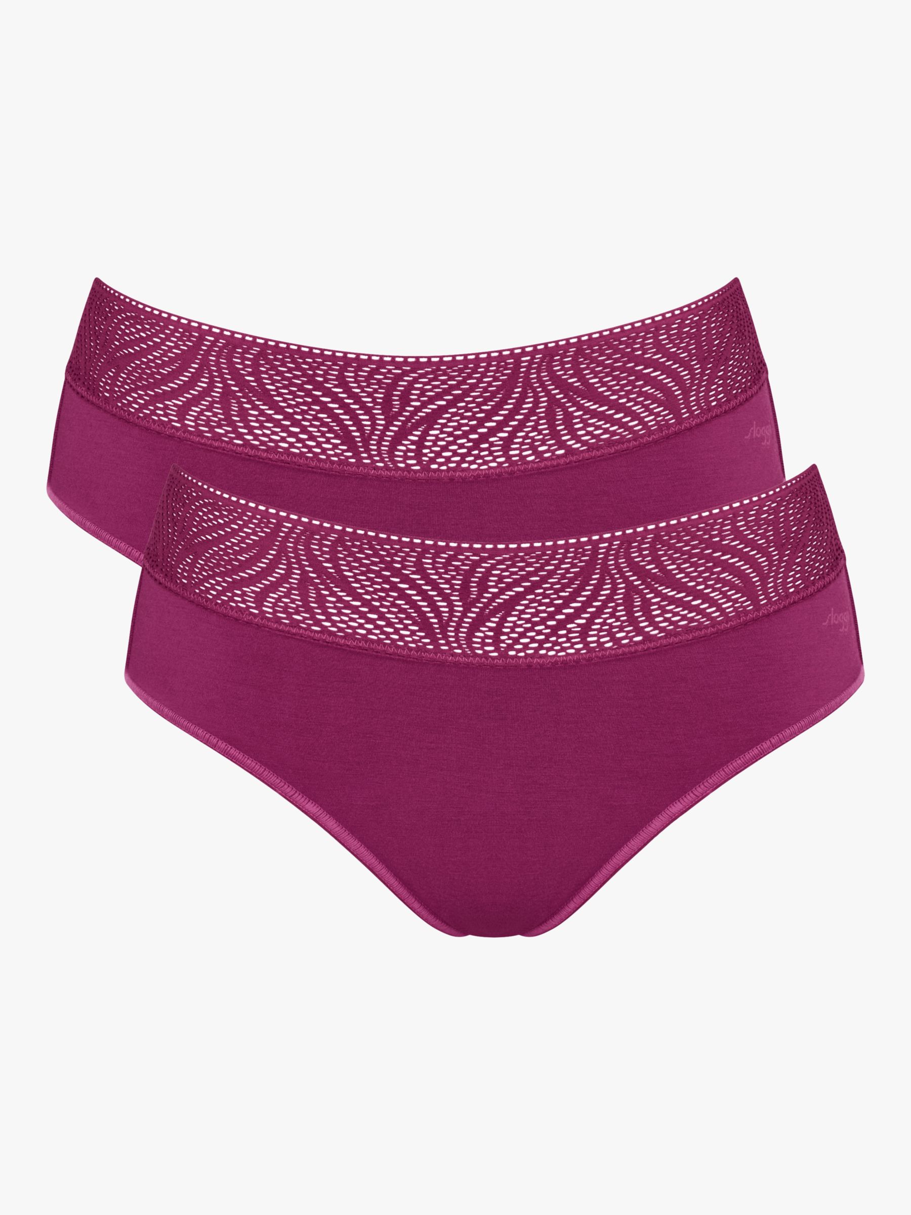 sloggi Medium Absorbency Hipster Period Knickers, Pack of 2, Wine, L