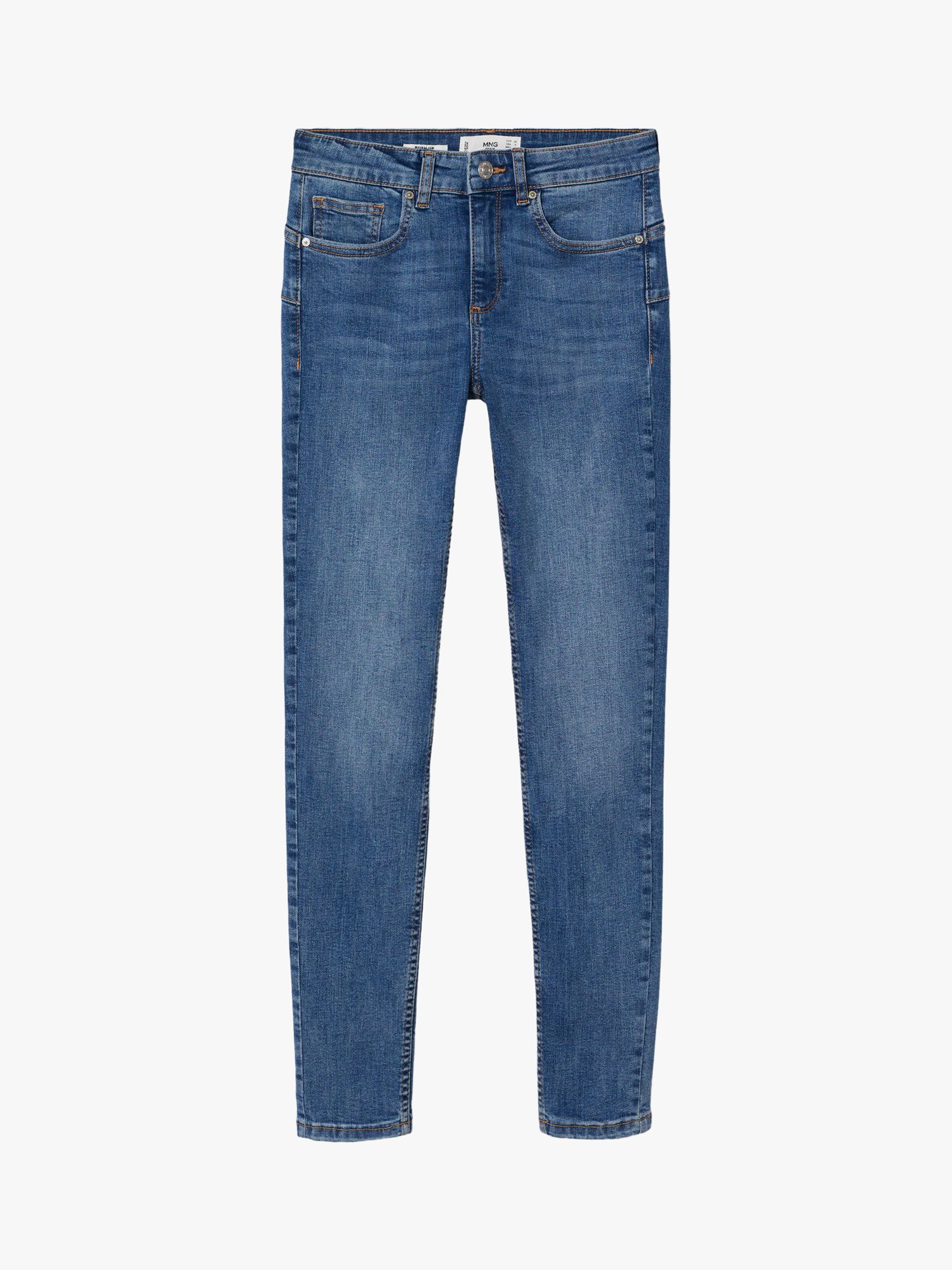 Mango Skinny Jeans, Blue at John Lewis & Partners