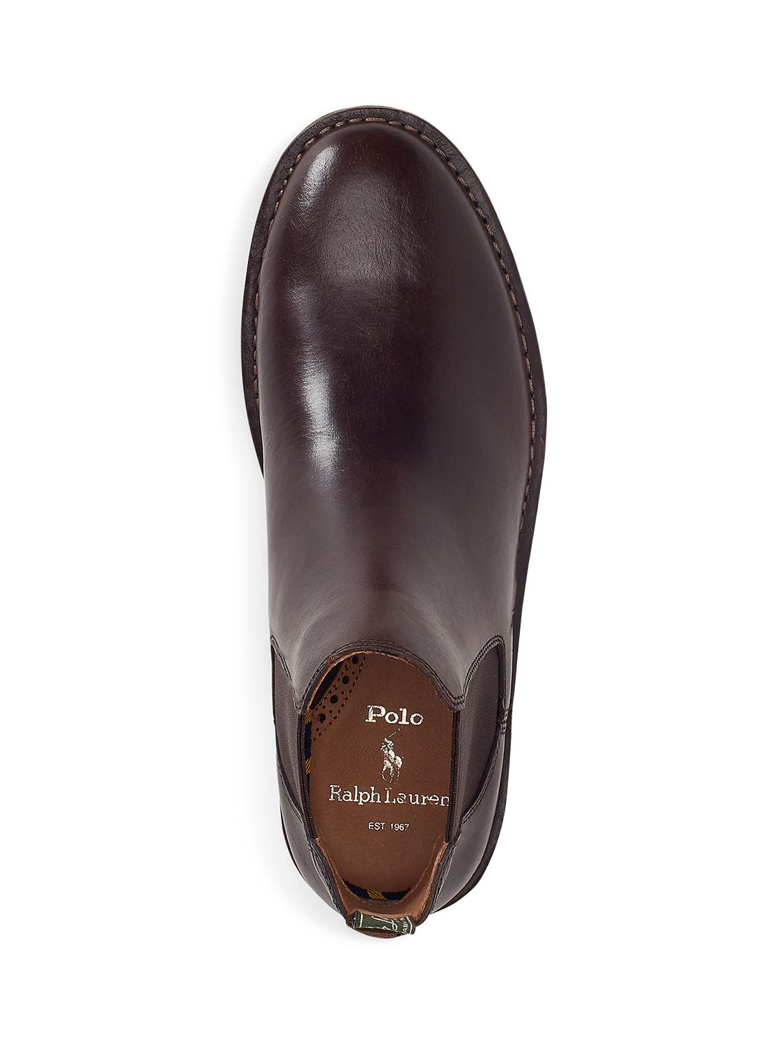 Ralph Lauren Talan Leather Chelsea Boots, Polo Brown at John Lewis &  Partners