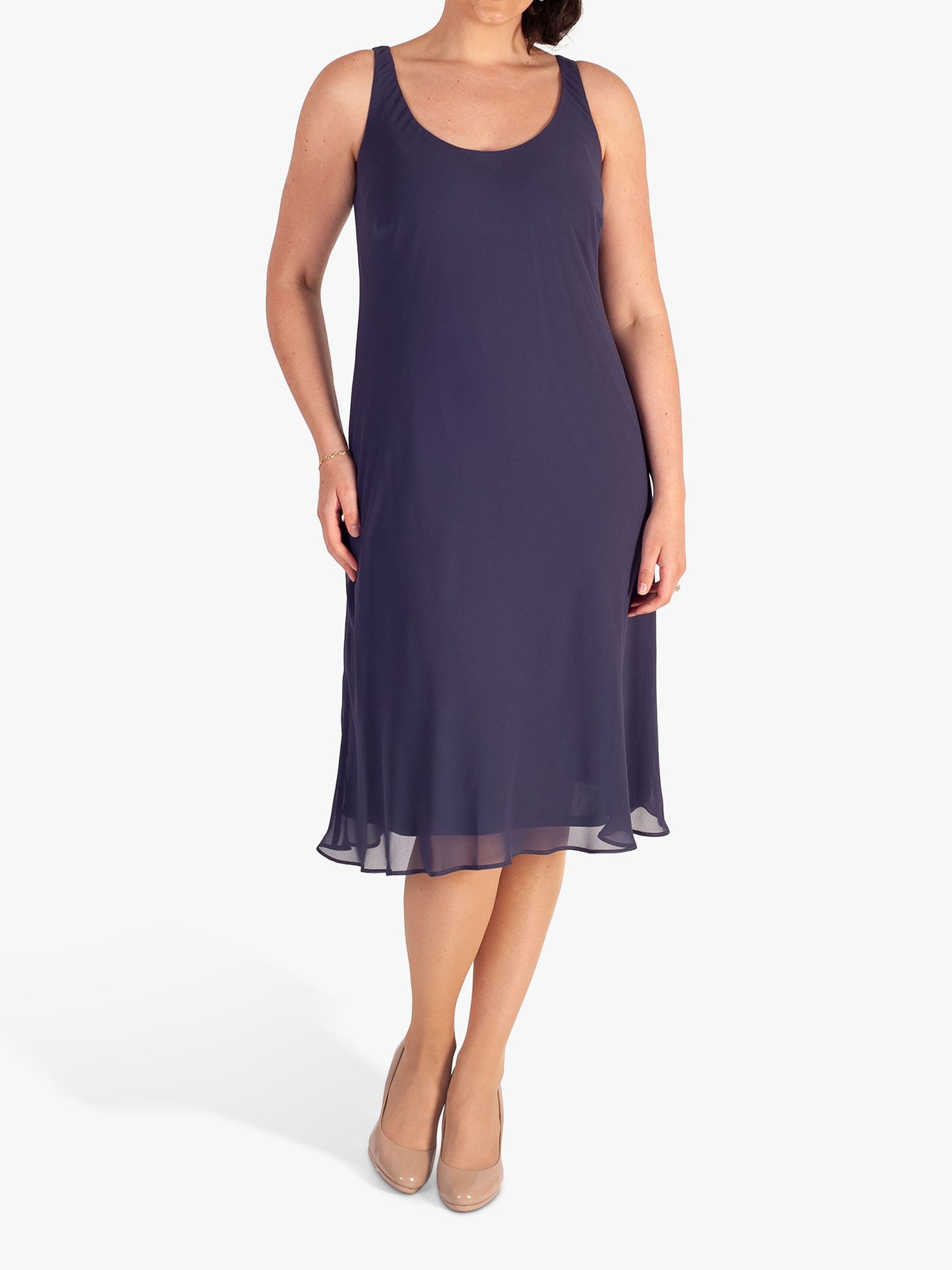 chesca Chiffon Midi Dress, Violetta at John Lewis & Partners