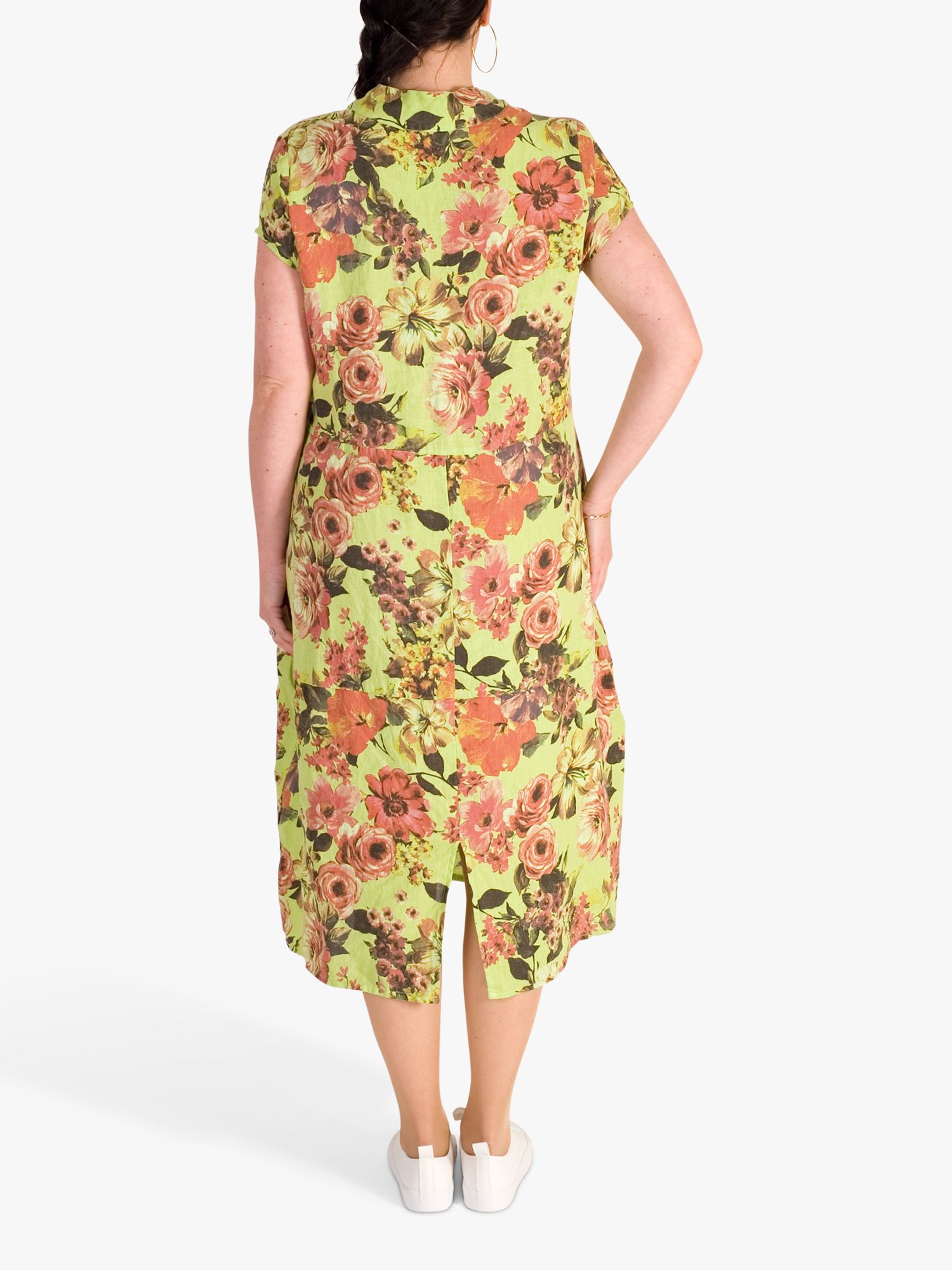 Buy chesca Linen Floral Cocoon Midi Dress Online at johnlewis.com