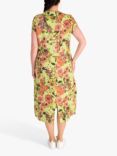 chesca Linen Floral Cocoon Midi Dress