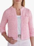 Pure Collection Textured Knit Jacket, Flamingo Pink