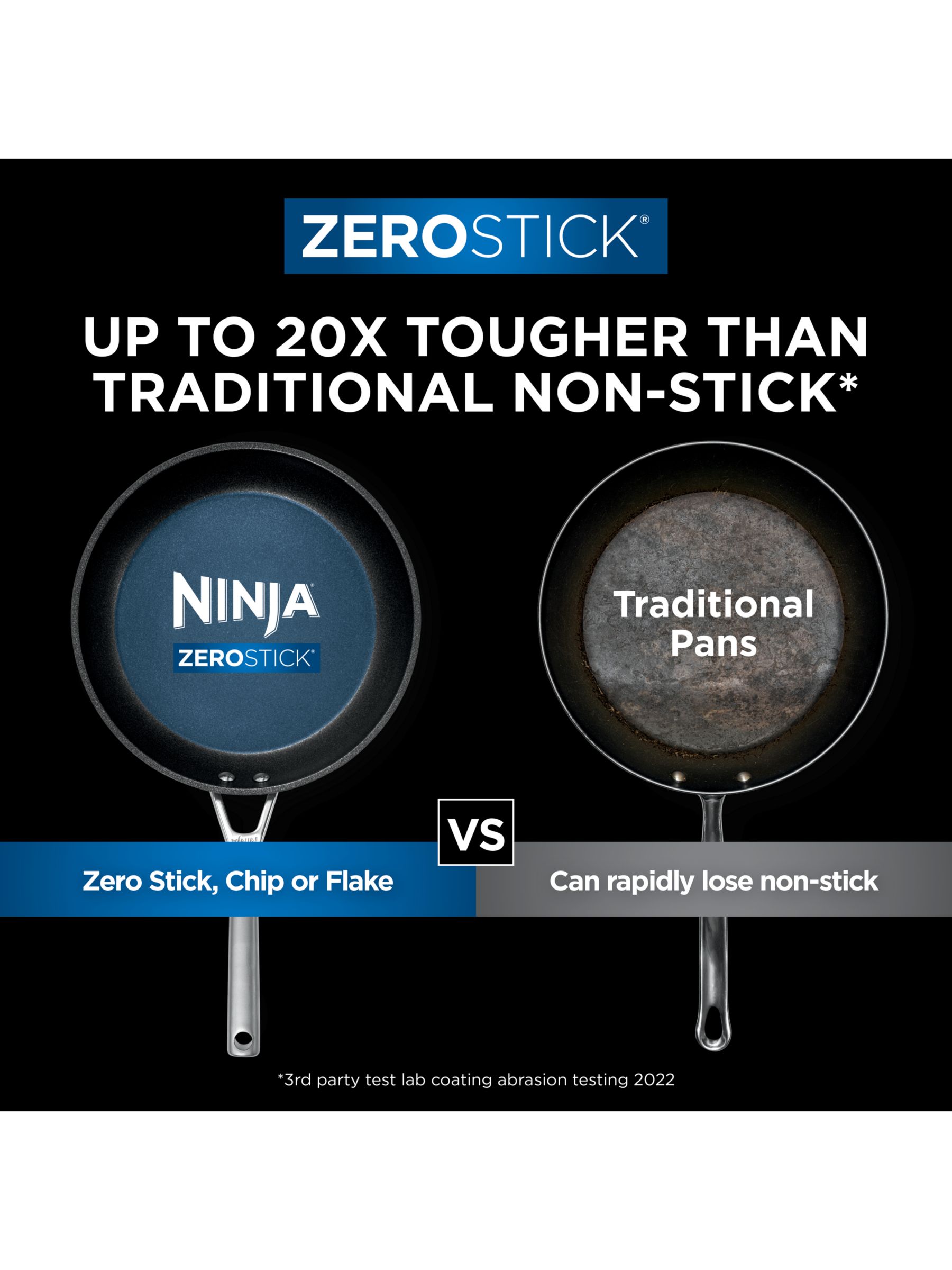  Ninja ZEROSTICK 26cm Stock Pot, Hard Anodised