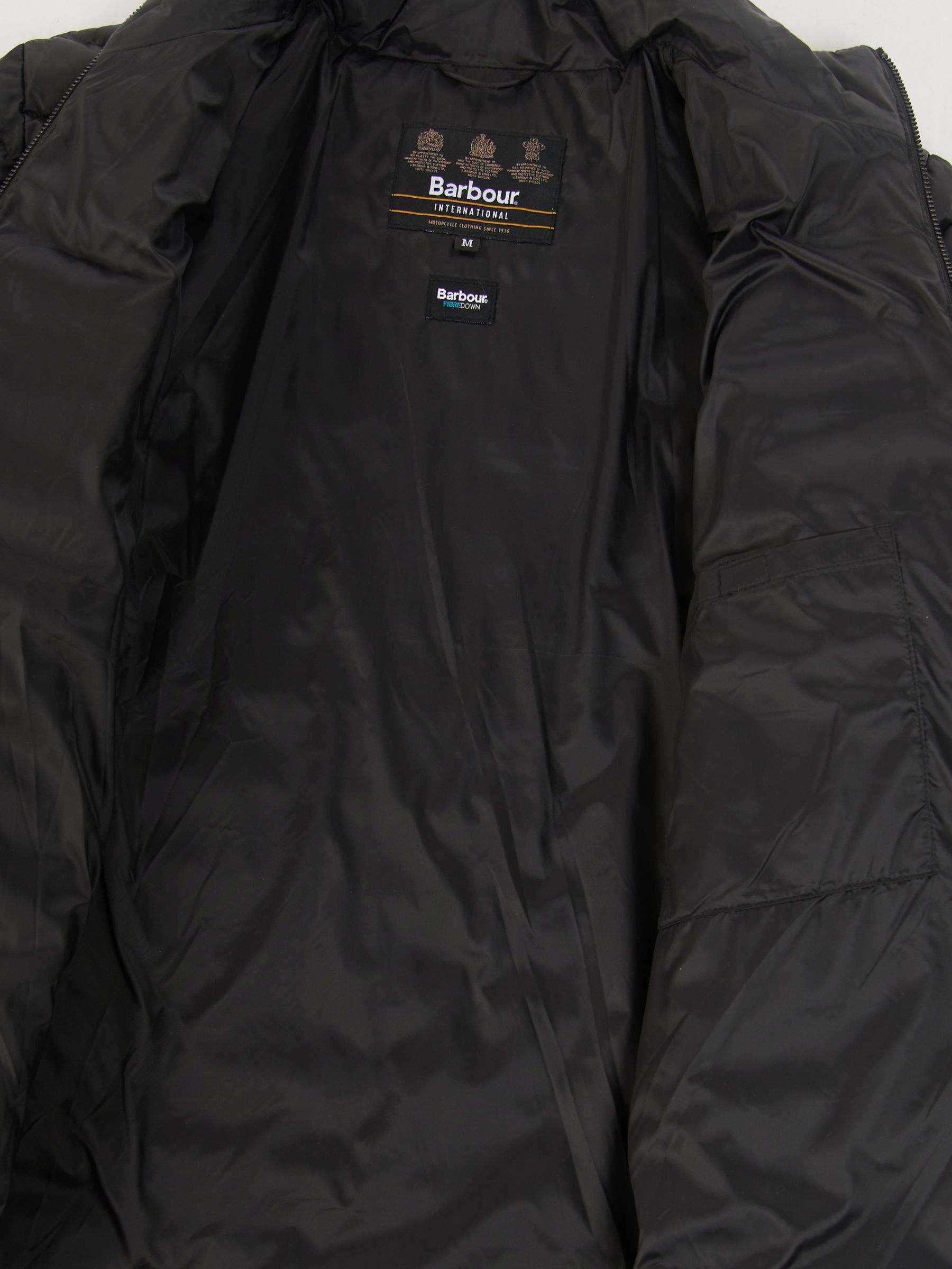 Barbour International Impeller Quilted Jacket, Black at John Lewis ...