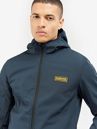 Barbour International Coldwell Fleece Hooded Jacket, Navy