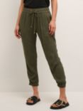 KAFFE Amber Cropped Tailored Trousers, Green