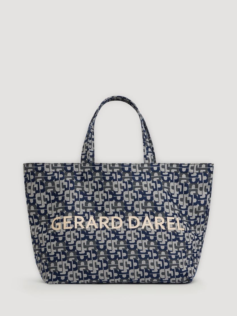 Gerard Darel Large Logo Shopper Bag, Navy at John Lewis & Partners