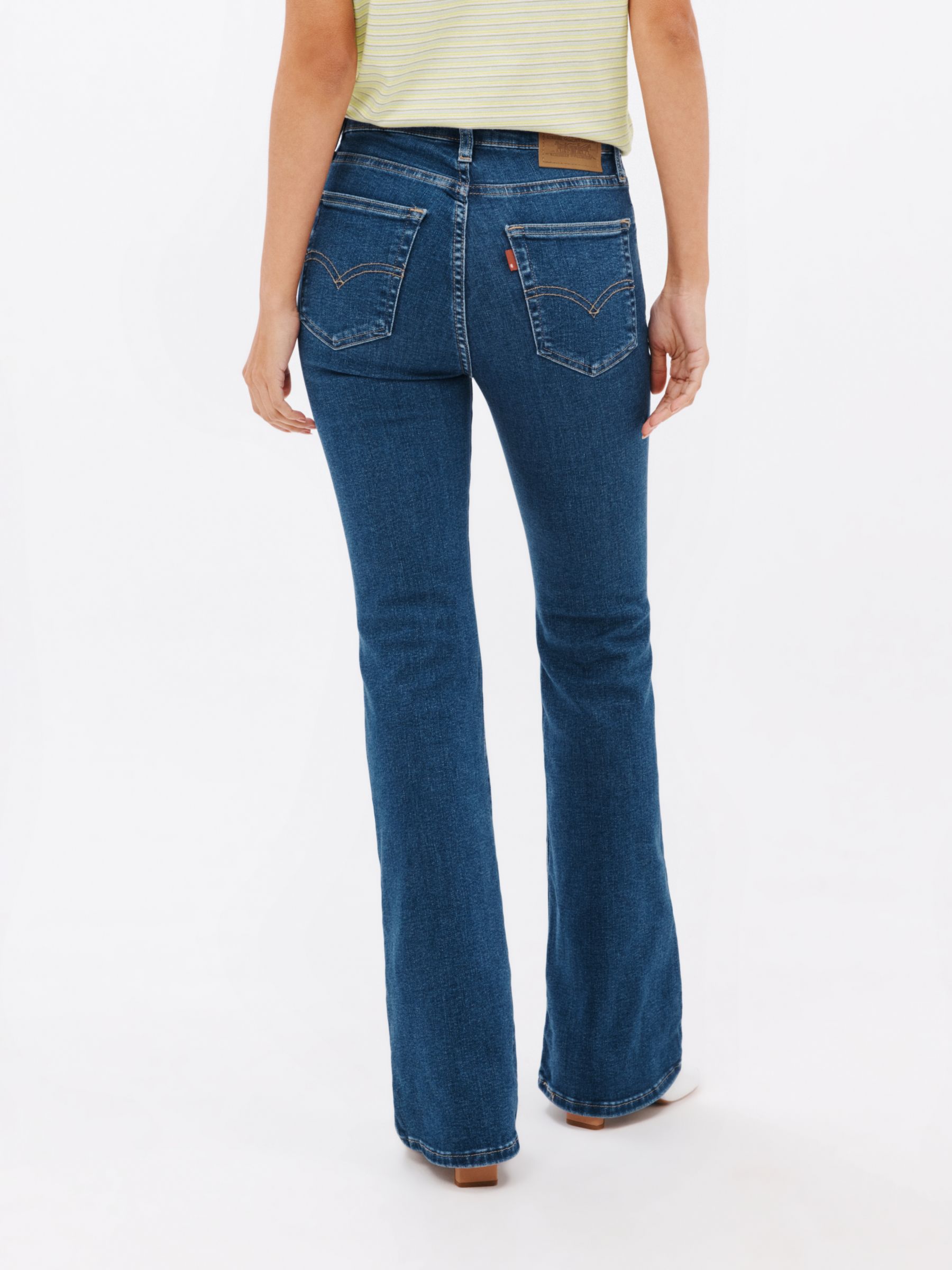 Levis 726 High Rise Flare Jeans Indigo Worn In At John Lewis And Partners 